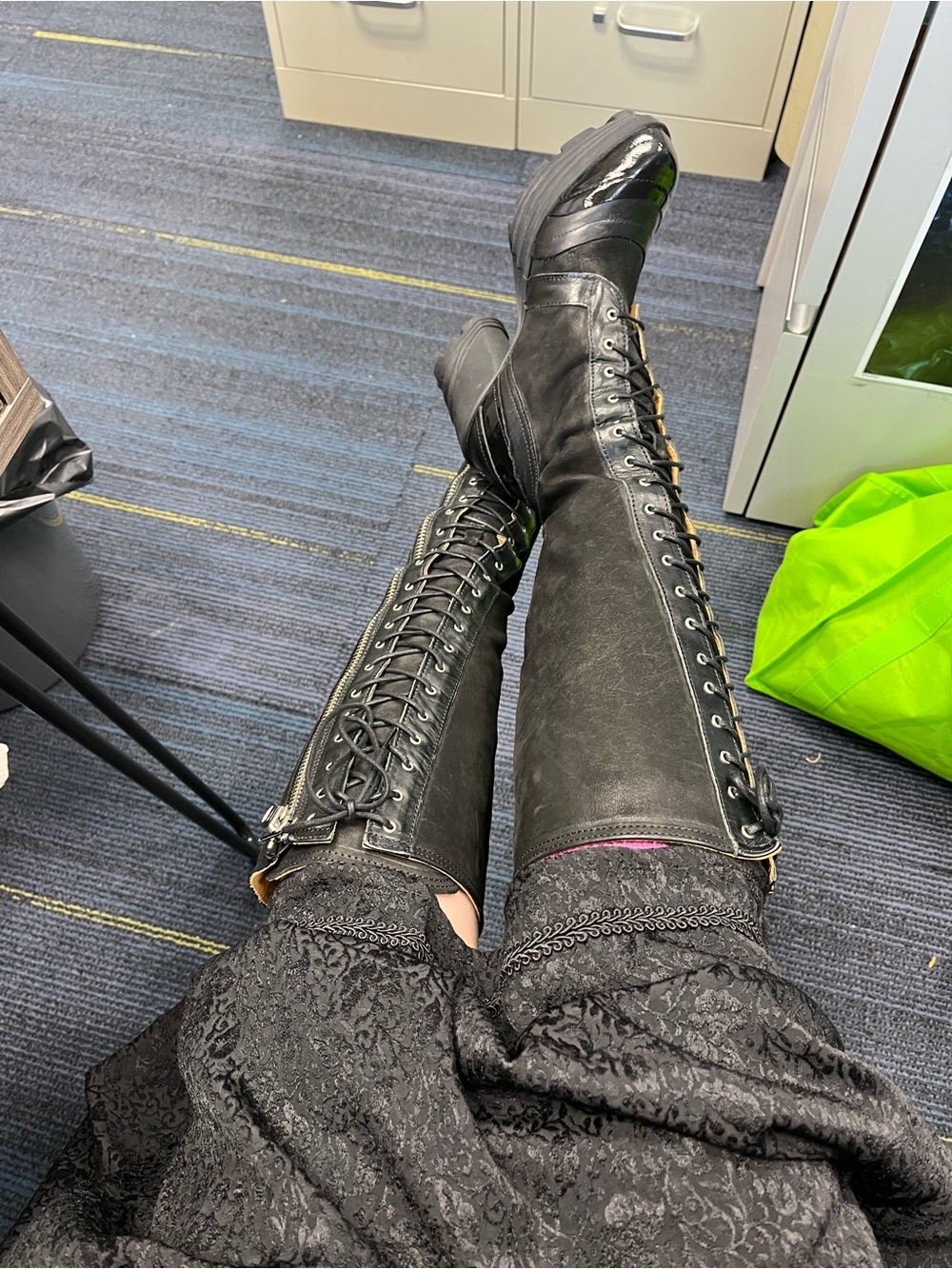 Fluevog Mellow Jazzy Platform Boots - Picture 5 of 9